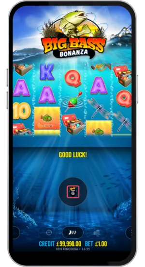 Spinning reels with a winning line in Big Bonanza