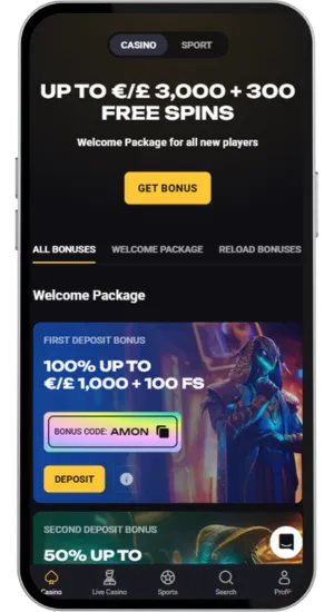 Claim the welcome bonus
