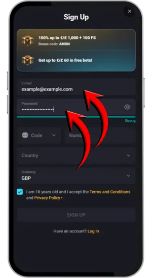 Creating username and password