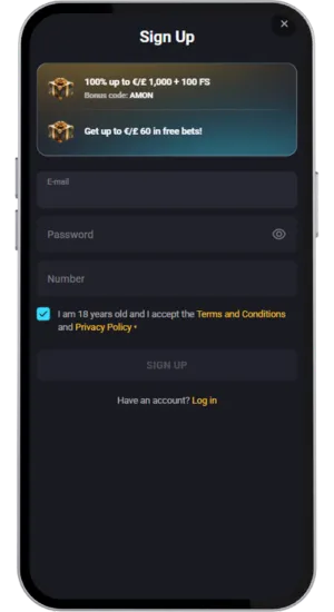 Enter personal details
