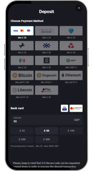 Make your first deposit