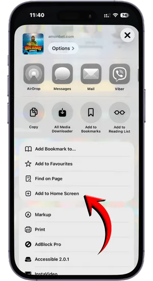 Tapping Download App button