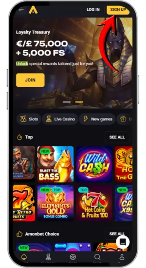 Clicking Sign Up or Register button