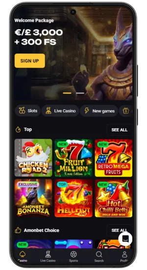Visiting casino site in Chrome